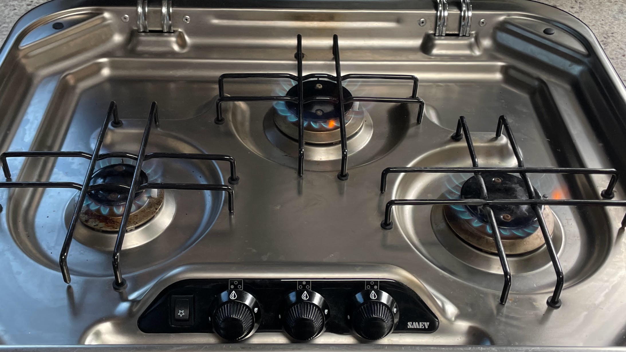 cooktop flames